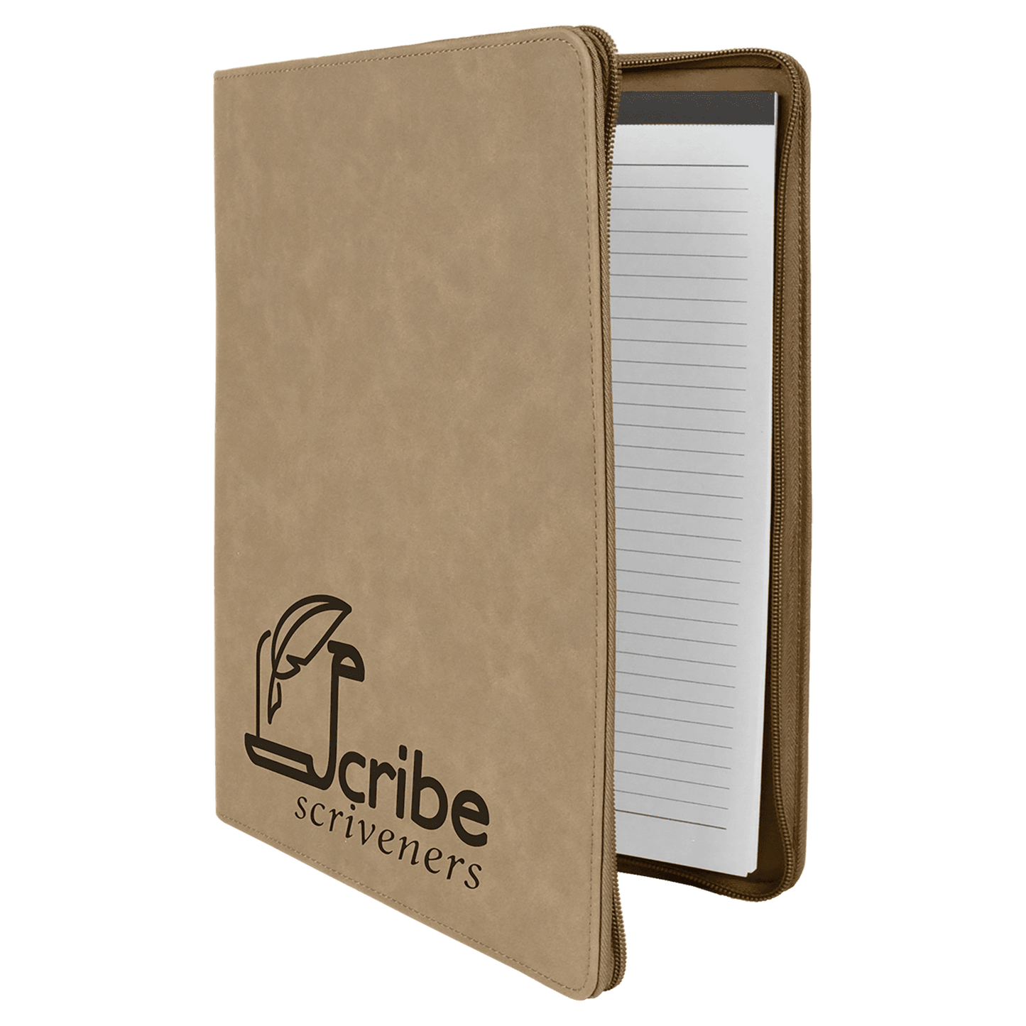 Custom 9x12 Leatherette Zippered Business Portfolio – Personalized Professional Organizer