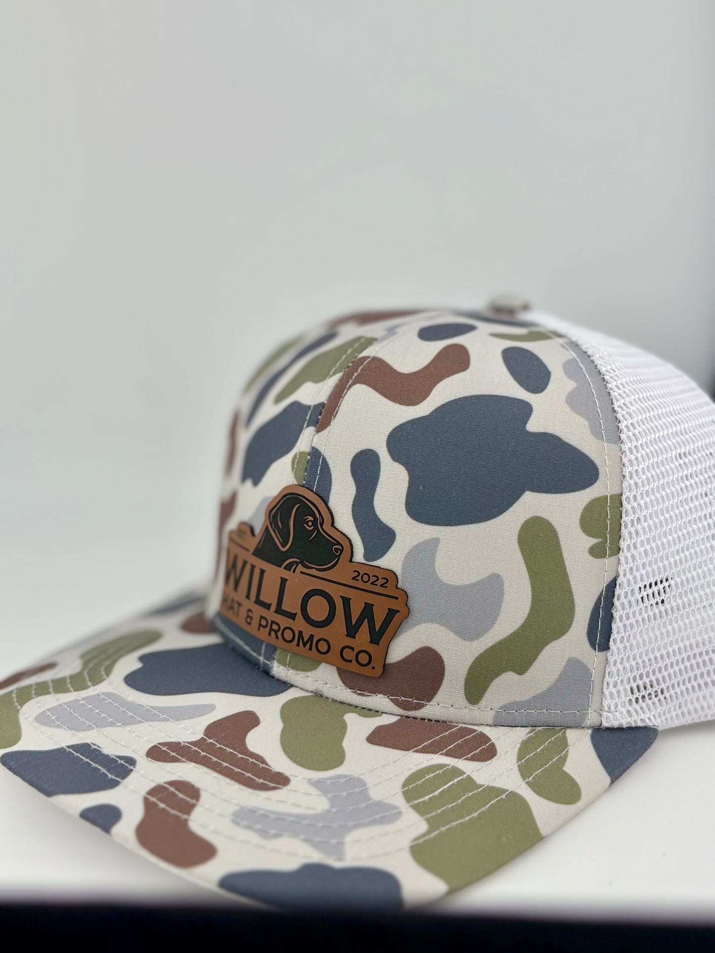 Custom Camo Hats with Leatherette Patch – Personalized Logo Business Hats