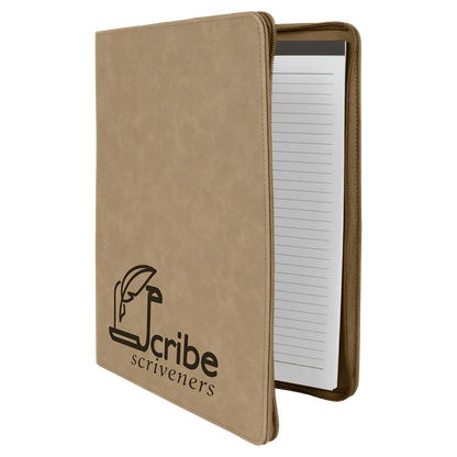 Custom 9x12 Leatherette Zippered Business Portfolio – Personalized Professional Organizer