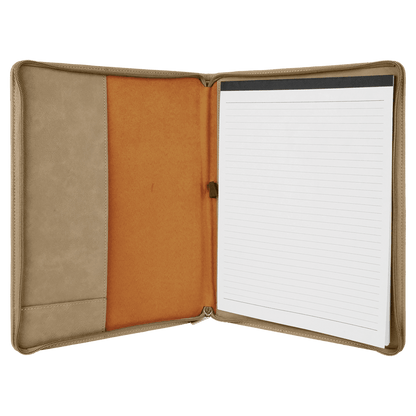 Custom 9x12 Leatherette Zippered Business Portfolio – Personalized Professional Organizer