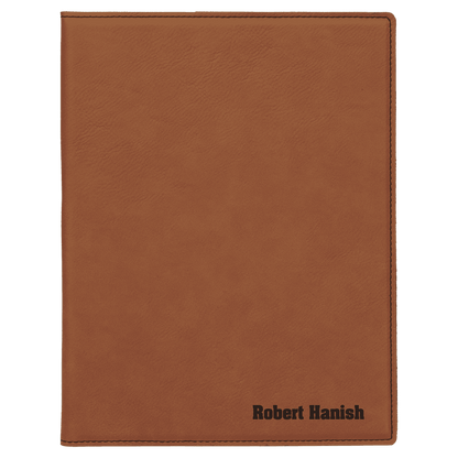 Custom 7x9 Leatherette Business Portfolio – Personalized Professional Organizer