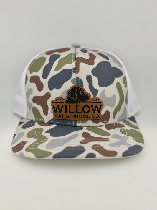 Custom Camo Hats with Leatherette Patch – Personalized Logo Business Hats